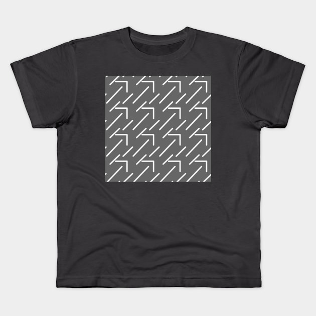 Background illustration geometric, arrow, line, decorative design pattern Kids T-Shirt by grafinya